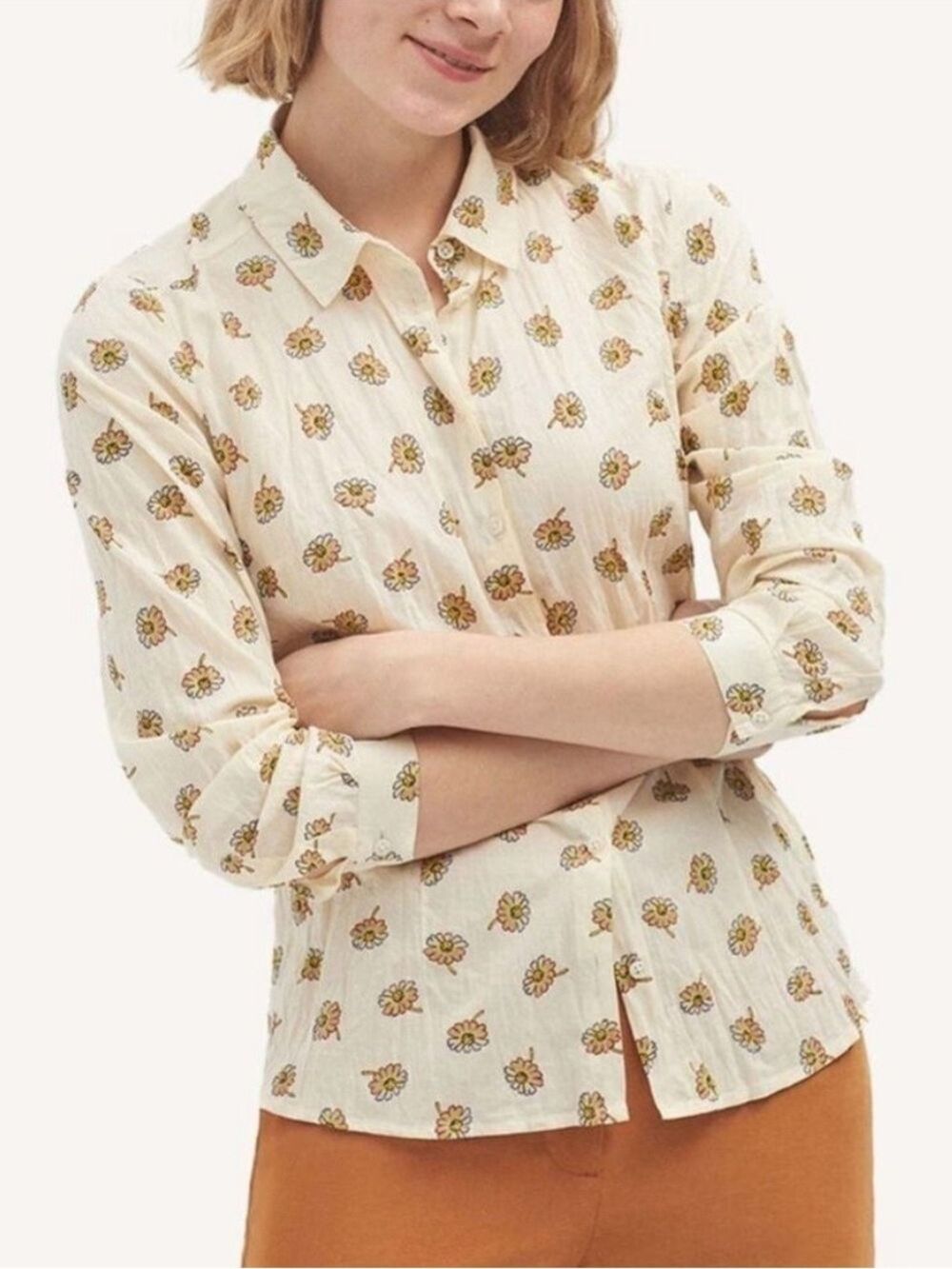 Nice Things by Paloma S. Basic Shirt in Blanket Flower Print - Size Large